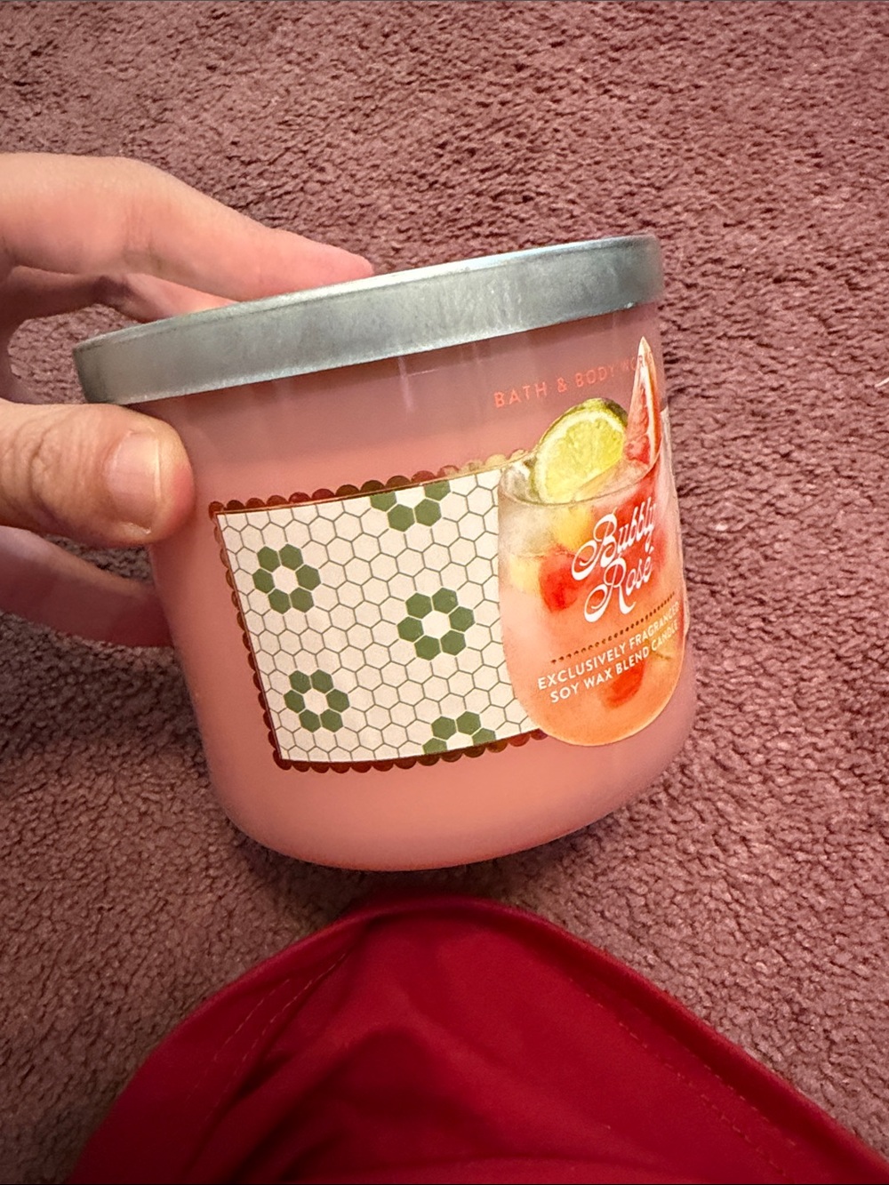 New bubbly rose bath and body works candle